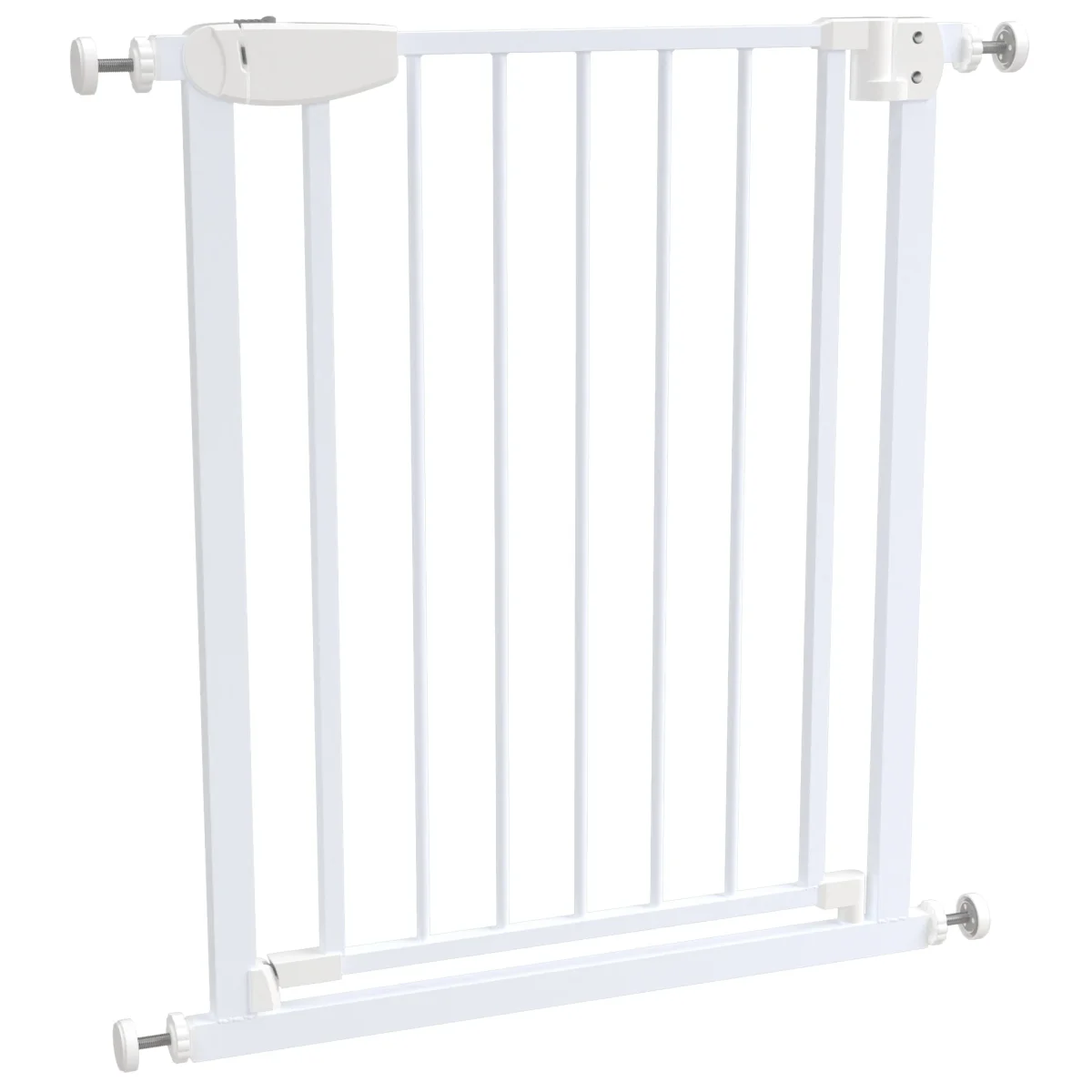 ALMAR Baby Barrera de seguridad 67 a 74 cm para puertas, pasillos o escaleras para niños o mascotas con cierre de seguridad